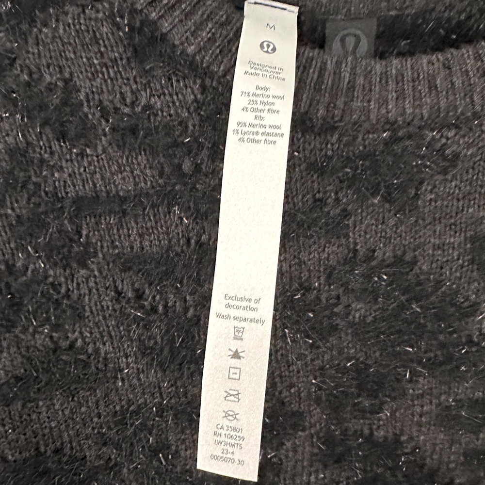 Lululemon Wool-Blend Jacquard Sweater in Charcoal - Picture 3 of 3